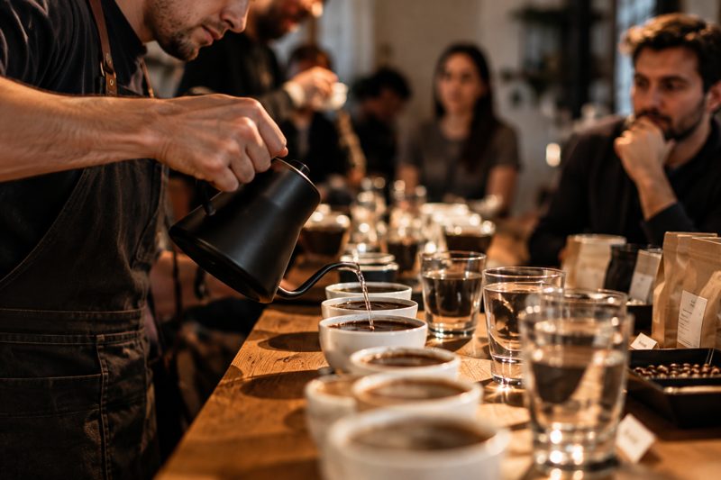 Cata de café (laboratorio) en Badi Coffee Roasters